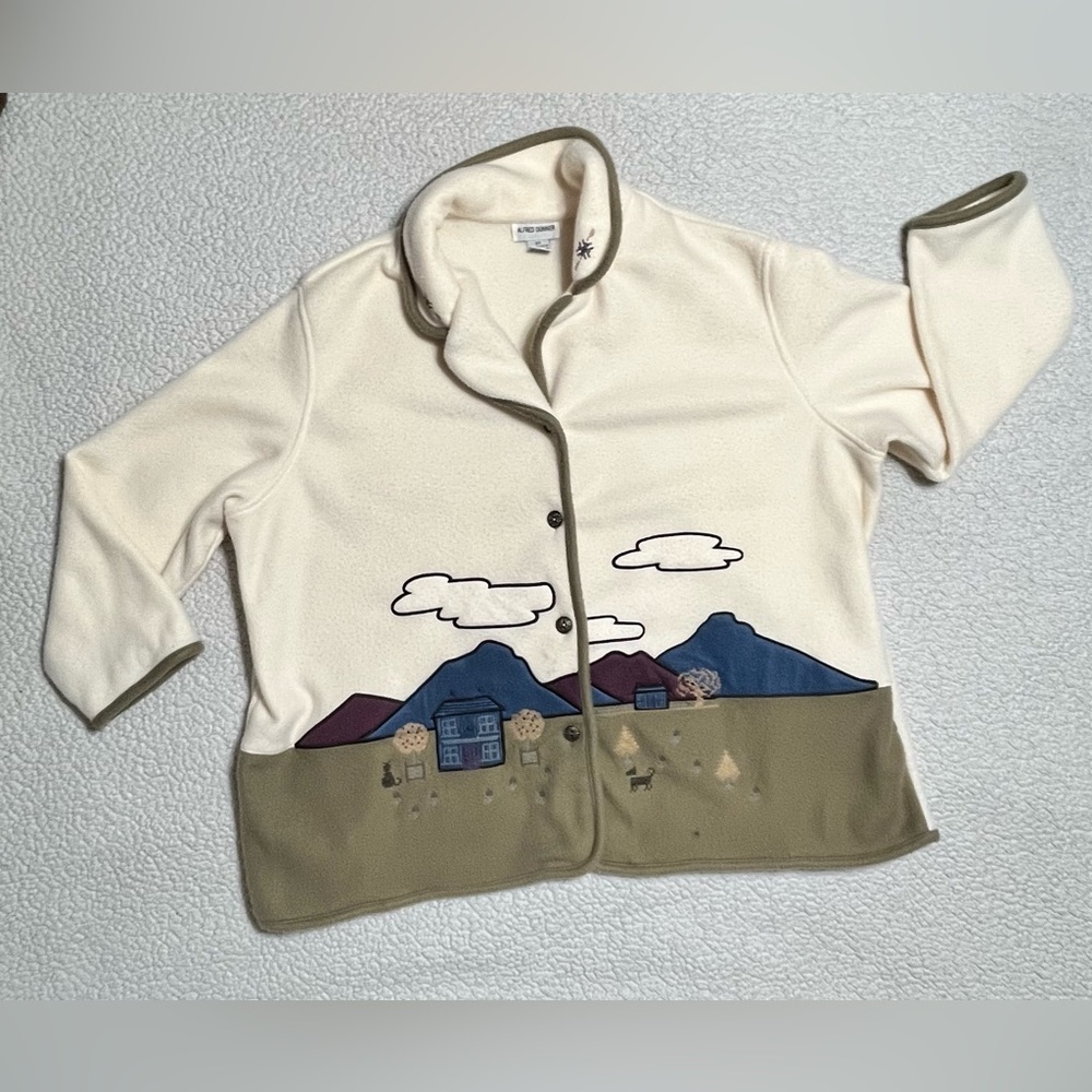 Alfred Dunner embroidered fleece jacket - Picture 3 of 14